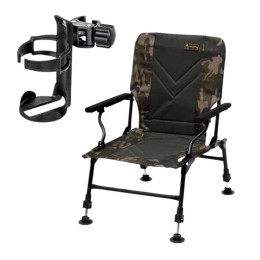 Prologic avenger relax camo armrests -and- covers karfás horgászszék pohártartóval