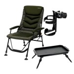 Prologic inspire daddy long recliner with armrests horgászszék pohártartóval és asztallal
