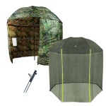 Carpzoom 250cm terepszínű sátras horgászernyő szúnyoghálóval