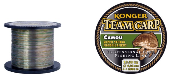 Konger team carp camou 0.35mm/600m monofil zsinór
