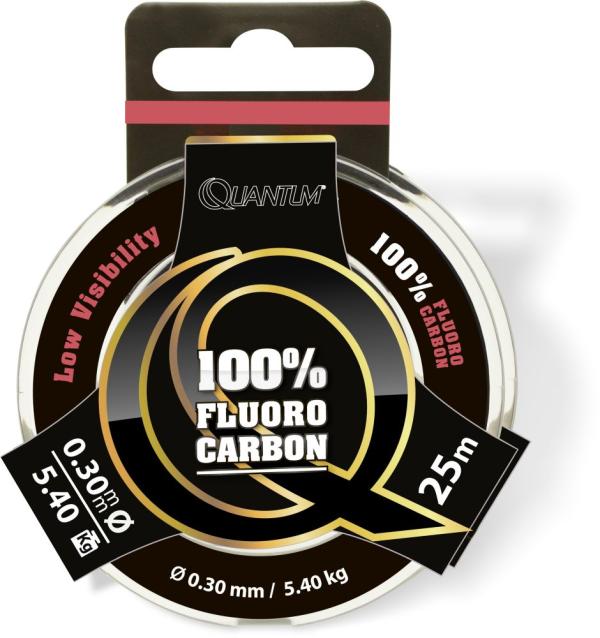 Quantum fluoro carbon predator 25m 0,35mm 7,00kg,15,00lbs átlátszó fluorokarbon előkezsinór