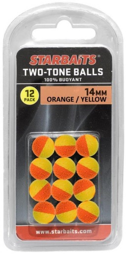 Starbaits two tones balls 10mm narancs/sárga 12db lebegő golyó