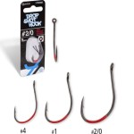 Quantum 4street drop shot hook 5db 2/0 fekete-piros horog