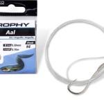 #8 zebco trophy angolna előkötött horog ezüst ?0,25mm 70cm 8darab