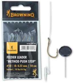 Browning #12 method feeder előke push stop bronz 7,5lbs / 3,40kg hooklength: 10cm