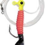 #3/0 rhino pilk assist single rig fekete/piros 0,65mm 0,50mm 1darab 1,00m,20cm