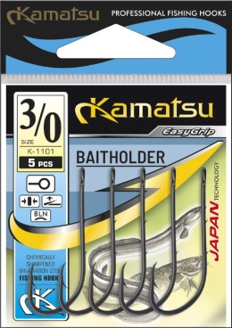 Kamatsu kamatsu baitholder 2/0 black nickel ringed
