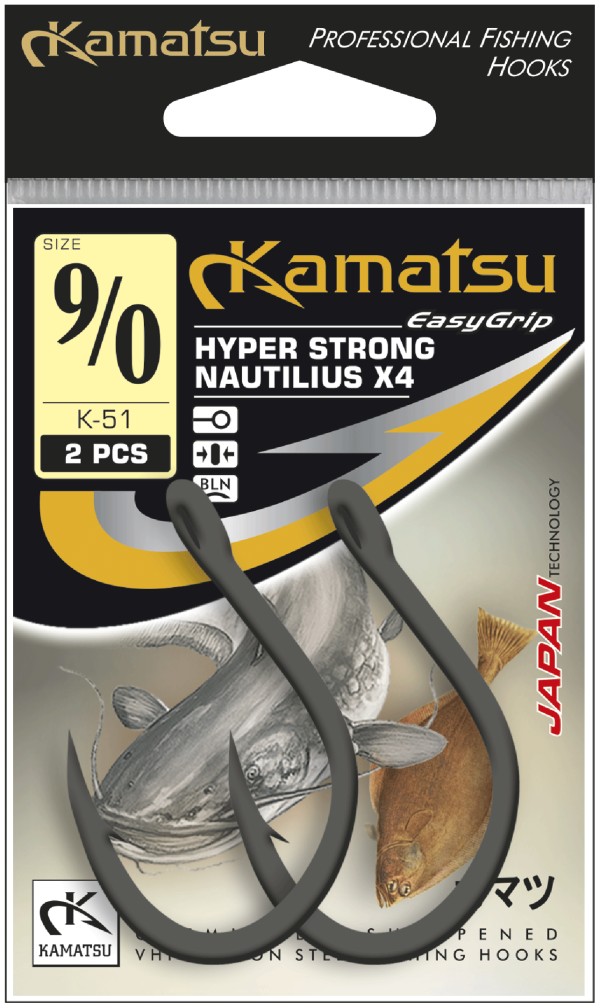 Kamatsu kamatsu hyper strong nautilius x4 11/0 black nickel ringed