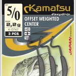 Kamatsu kamatsu offset weighted center 2/0 black nickel ringed 0.8g