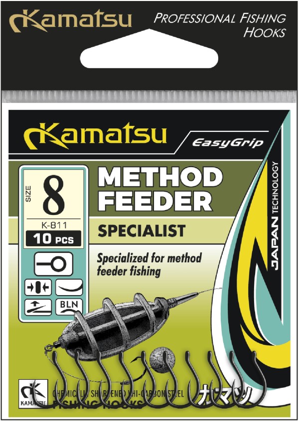 Kamatsu kamatsu method feeder specialist 12 black nickel ringed