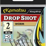 Kamatsu kamatsu worm drop shot 2 black nickel ringed