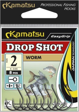 Kamatsu kamatsu worm drop shot 4 black nickel ringed