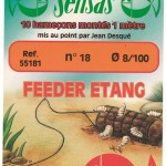 Előkötött horog feeder etang 100cm 20/0,08 10db