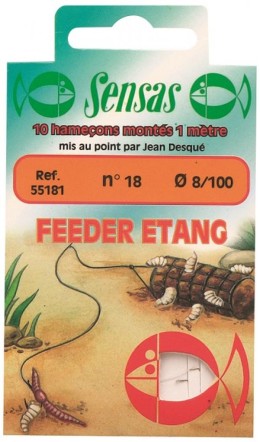 Előkötött horog feeder etang 100cm 16/0,10 10db