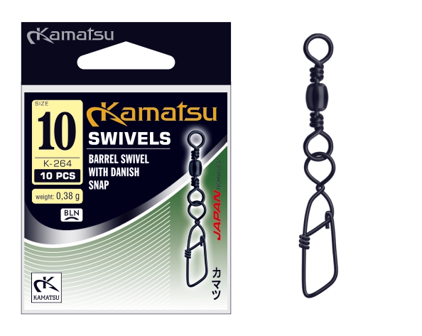Kamatsu barrel swivel with danish snap k-264 12