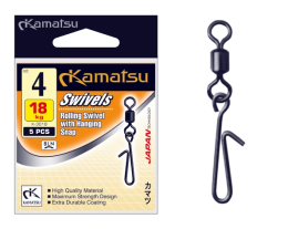 Kamatsu swivel with hanging snap 6 14kg k-3018
