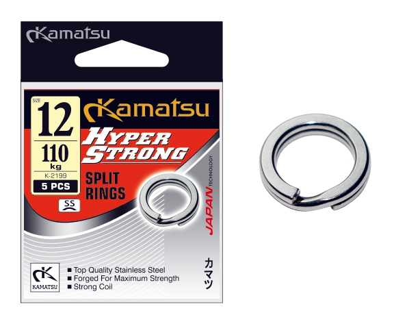 Kamatsu hyper strong split ring k-2199 ss 8mm 70kg