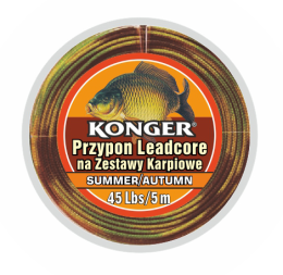 Konger team carp leadcore leader summer autumn for carp sets 45lbs 5m