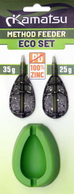 Kamatsu light eco zinc (25g, 35g+töltő) method feeder etetőkosár szett