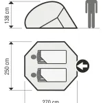 Konger tent 3 without overwrap 270 x 250 x 138 - Image 2