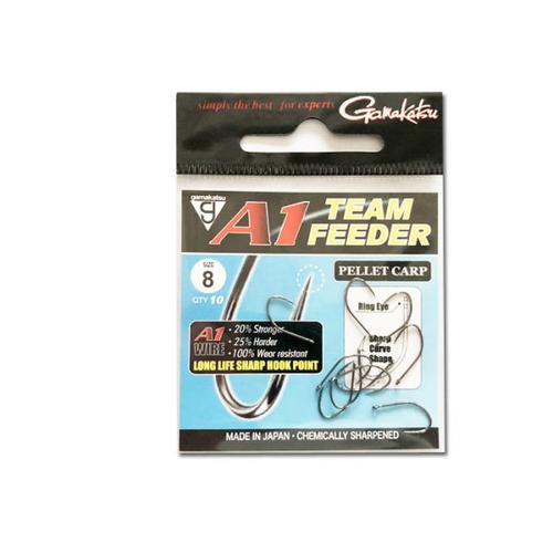 Gamakatsu A1 TEAM FEEDER EYED HOOKS PELLET CARP #12