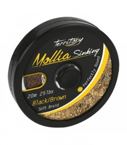Mikado mollia hooklink black/brown bojlis fonott előke 20m 25lbs