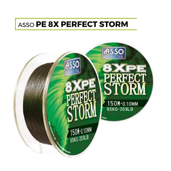 Aspp08 asso pe8x perfect storm 150m 0,08mm 8,60kg fonott zsinór