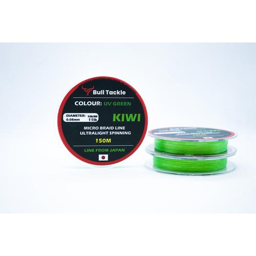 Bull Tackle - Kiwi pergető fonott zsinór UV zöld 150 m - 0.08 mm - Image 5