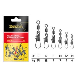 Delphin Egymásba záródó forgókapocs 10 db #6 12kg
