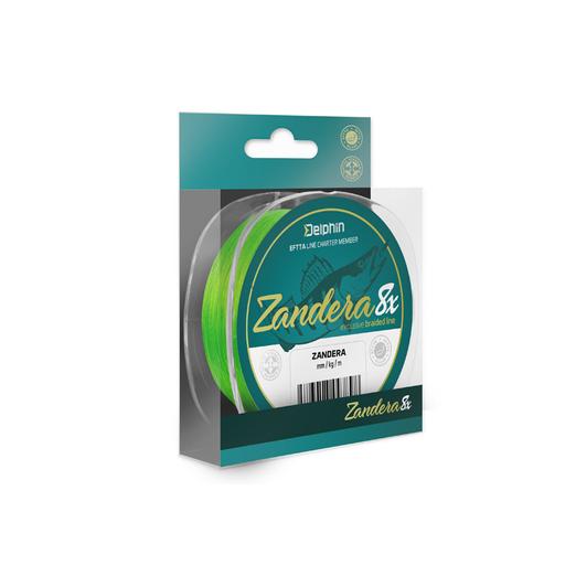 Delphin ZANDERA 8 fluo zöld 0,18mm 14,6kg 150m fonott zsinór