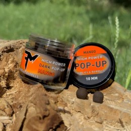 Feedermánia high power dark pop-up boilies -and- barrels 10 mm mango