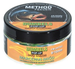 Jaxon dumbels duo color pop-up method feeder marzipan/honey (marcipán-méz) 30g 8/10mm