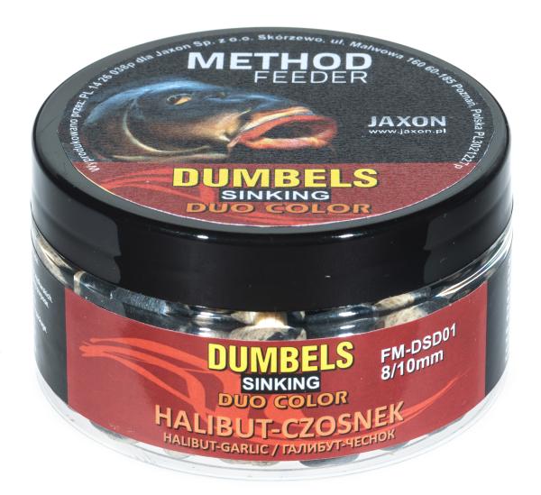Jaxon dumbels duo color sinking method feeder halibut/fokhagyma 50g 8/10mm wafter