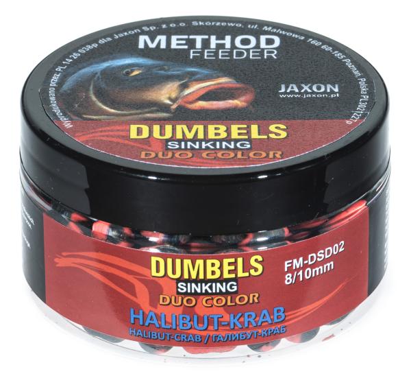 Jaxon dumbels duo color sinking method feeder halibut/rák 50g 8/10mm wafter