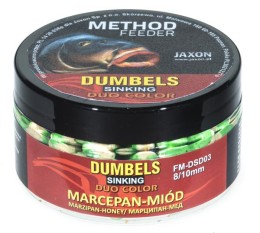 Jaxon dumbels duo color sinking method feeder marcipán/méz 50g 8/10mm wafter