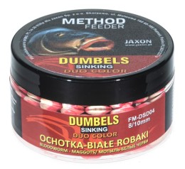 Jaxon dumbels duo color sinking method feeder maggots/bloodworm (csonti-szúnyoglárva) 50g 8/10mm wafter