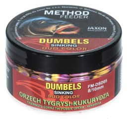 Jaxon dumbels duo color sinking method feeder tigrismogyoró/kukorica 50g 8/10mm wafter
