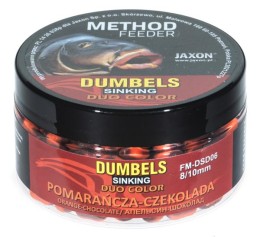 Jaxon dumbels duo color sinking method feeder narancs/csoki 50g 8/10mm wafter