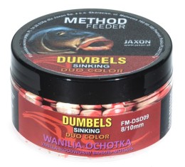 Jaxon dumbels duo color sinking method feeder vanília/bloodworm (szúnyoglárva) 50g 8/10mm wafter