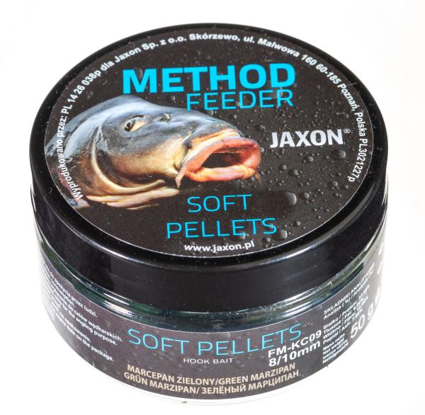 Jaxon soft pellets green marzipan (marcipán) 50g 8/10mm