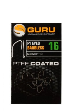 Guru f1 eyed hook size 16 (barbless/eyed)