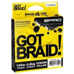 SPRO GOT BRAID! YELLOW 0.16MM 150M