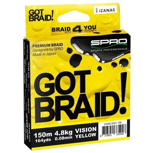 SPRO GOT BRAID! YELLOW 0.08MM 150M