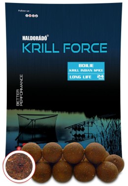 Haldorádó krill force boilie long life 24 mm - krill indian spice etető bojli