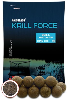 Haldorádó krill force boilie long life 30 mm - krill natur etető bojli