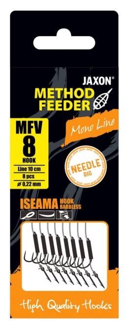 Jaxon method feeder hooks 12 0,20mm feeder előkötött horog