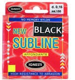 Ignesti new subline black monofil zsinór 0,14mm 150m