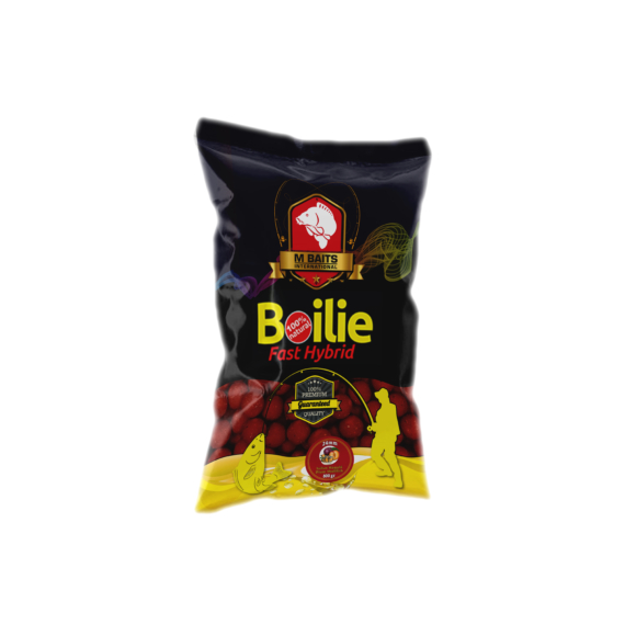 Mbaits fast hybrid boilie 24mm 800gr szilva kagyló etető bojli