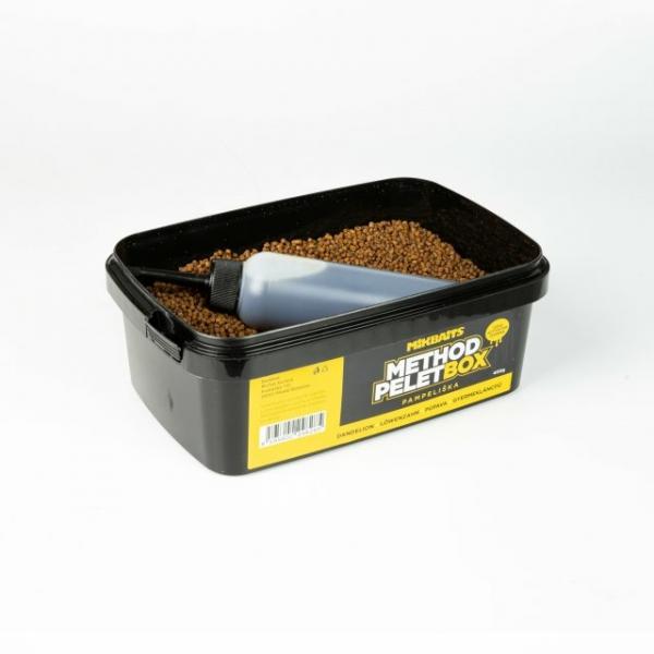 Mikbaits method pelet box pampeliska gyermekláncfű 400g + 120ml activator