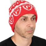 Fox rage red -and- white bobble hat voyager sapka - Image 2